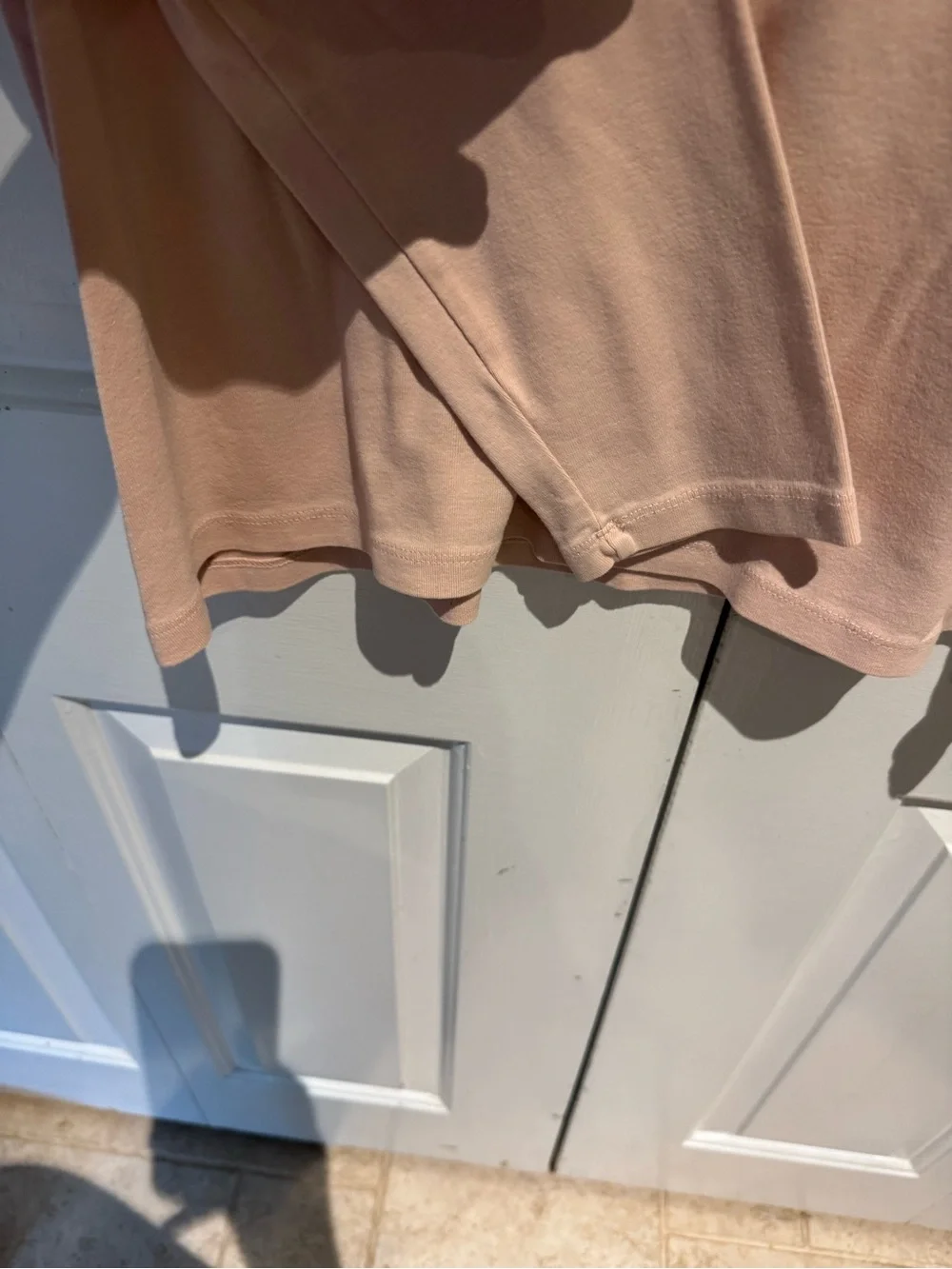 Lands' End Long-Sleeve Crewneck Top in Light Blush